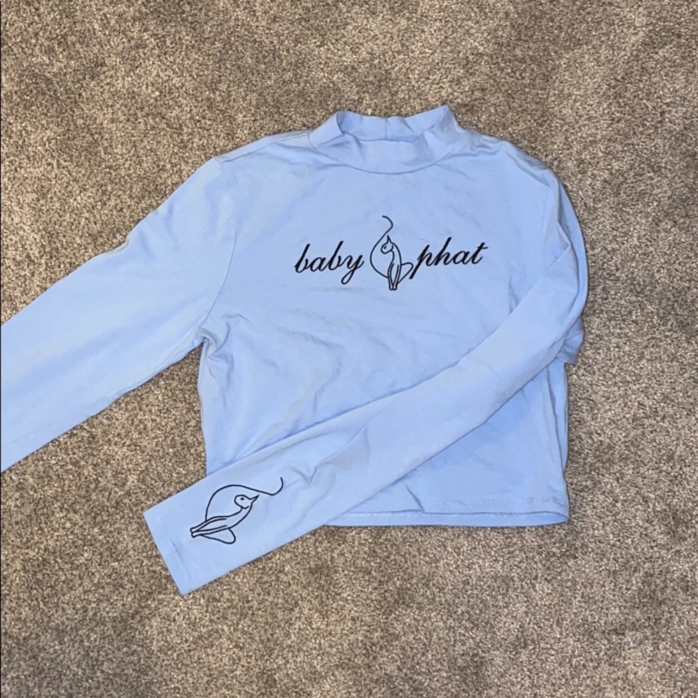 Long sleeve cropped baby phat shirt